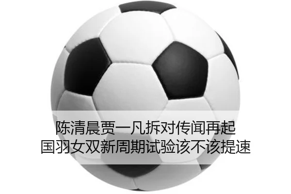 陈清晨贾一凡拆对传闻再起 国羽女双新周期试验该不该提速
